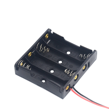 Yixuan кутия за батерии – 4 клетки, без капак, серийно свързване, странично разположени, 6V държач за батерии