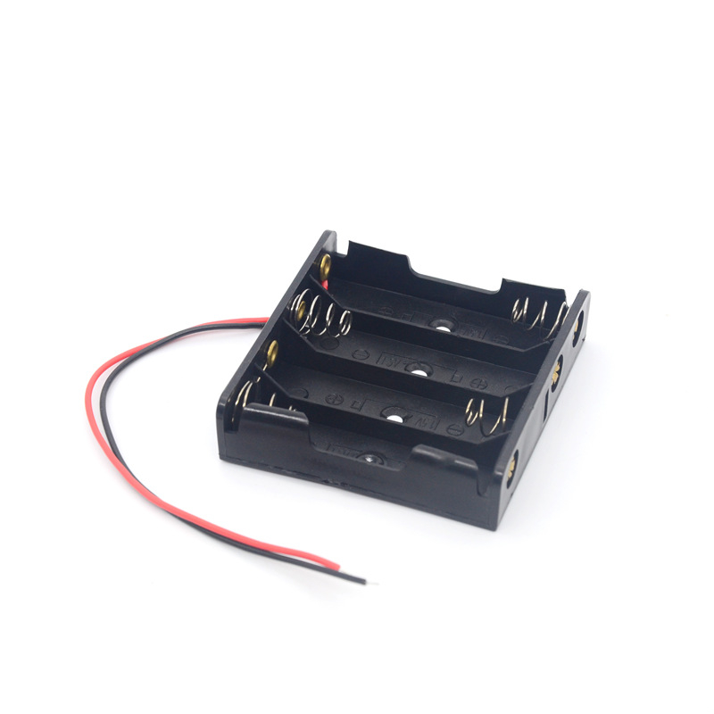 Yixuan кутия за батерии – 4 клетки, без капак, серийно свързване, странично разположени, 6V държач за батерии