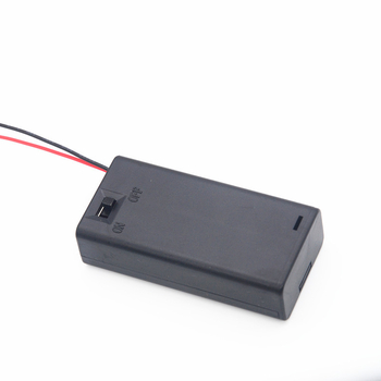 Кутия за батерии No.5 с превключвател и капак, 2 секции за AA батерии