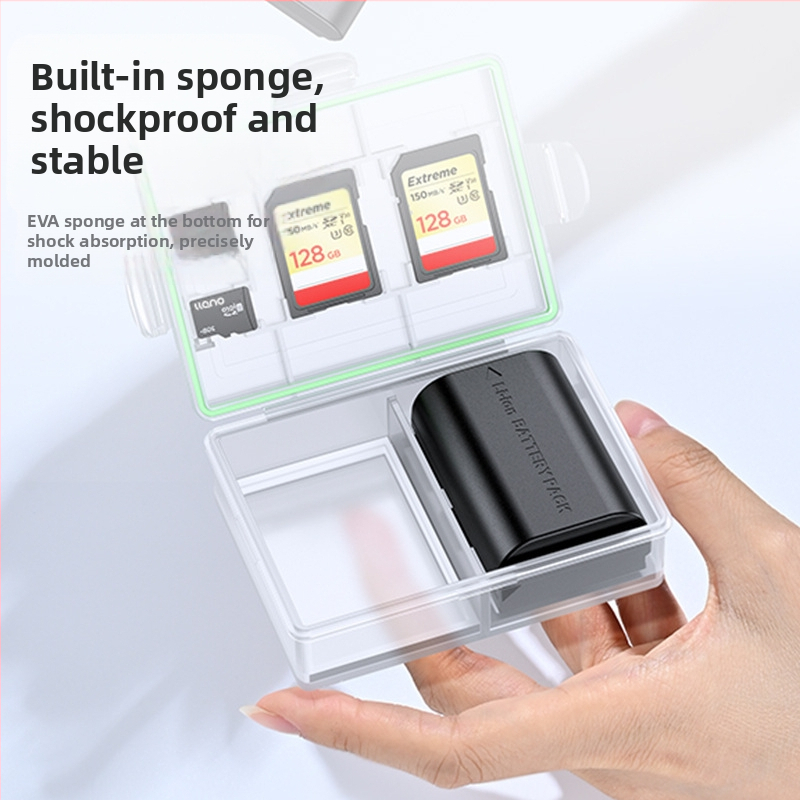 Green Giant Energy LP-E6 кутия за съхранение на батерия за камери, съвместима с R5/R6 и 60D/70D/80D/90D/5D4