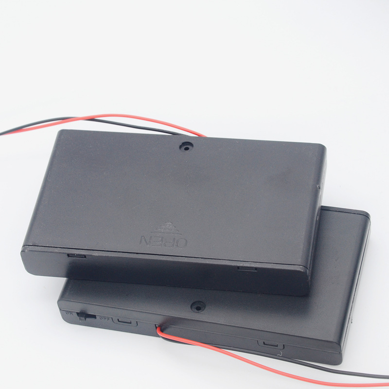 Yixuan кутия за батерии AA, 12V, с капак и превключвател, ROHS сертифицирана
