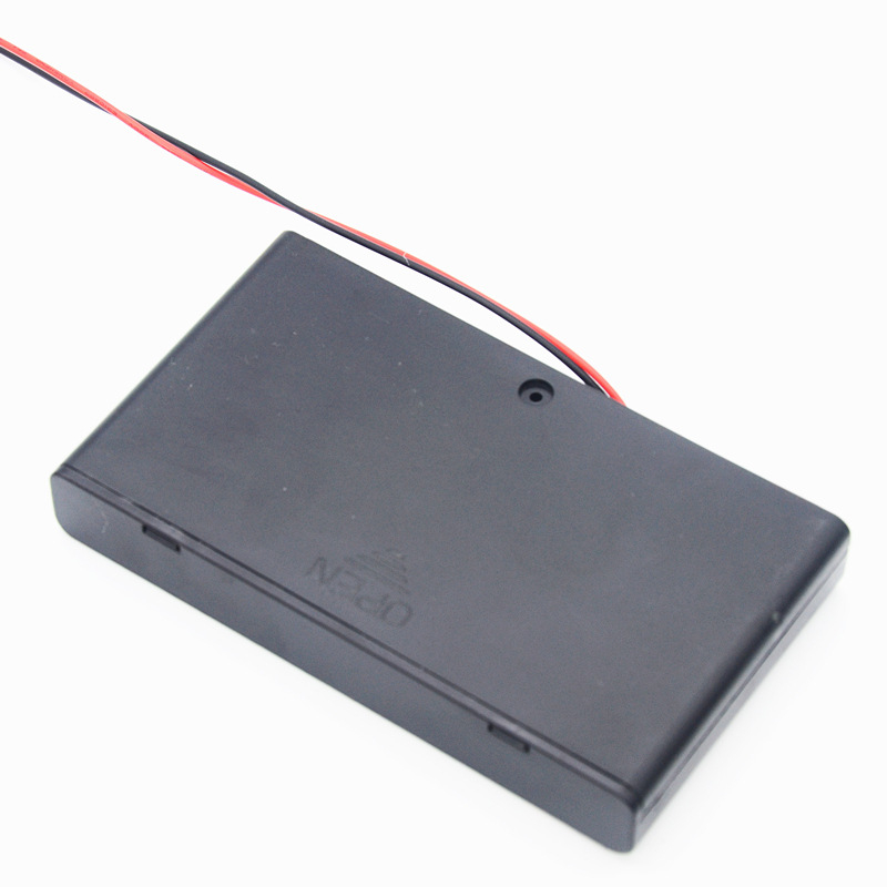 Yixuan кутия за батерии AA, 12V, с капак и превключвател, ROHS сертифицирана