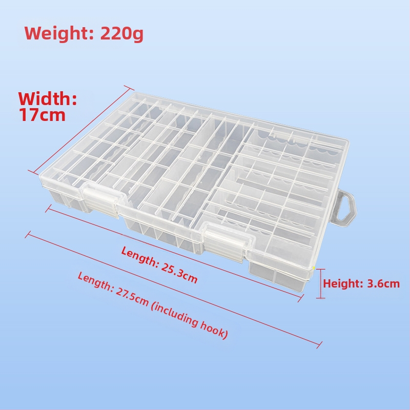 PowerLion кутия за съхранение на батерии с множество отделения – прозрачен организатор, ROHS сертифицирана