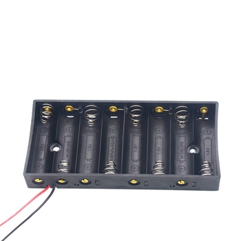 Кутия за батерии No. 5, 8 клетки, странично разположена, 12V серия, твърд корпус