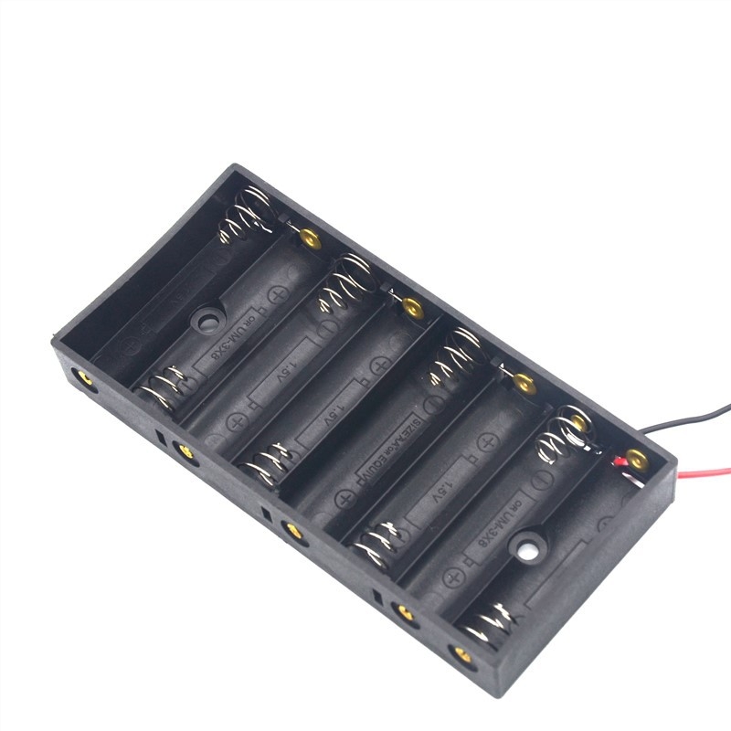 Кутия за батерии No. 5, 8 клетки, странично разположена, 12V серия, твърд корпус