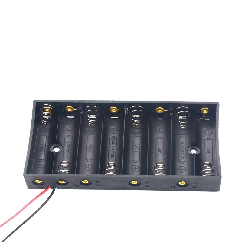 Кутия за батерии No. 5, 8 клетки, странично разположена, 12V серия, твърд корпус