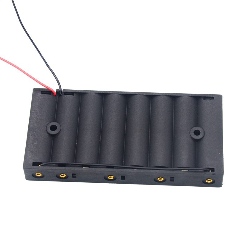 Кутия за батерии No. 5, 8 клетки, странично разположена, 12V серия, твърд корпус