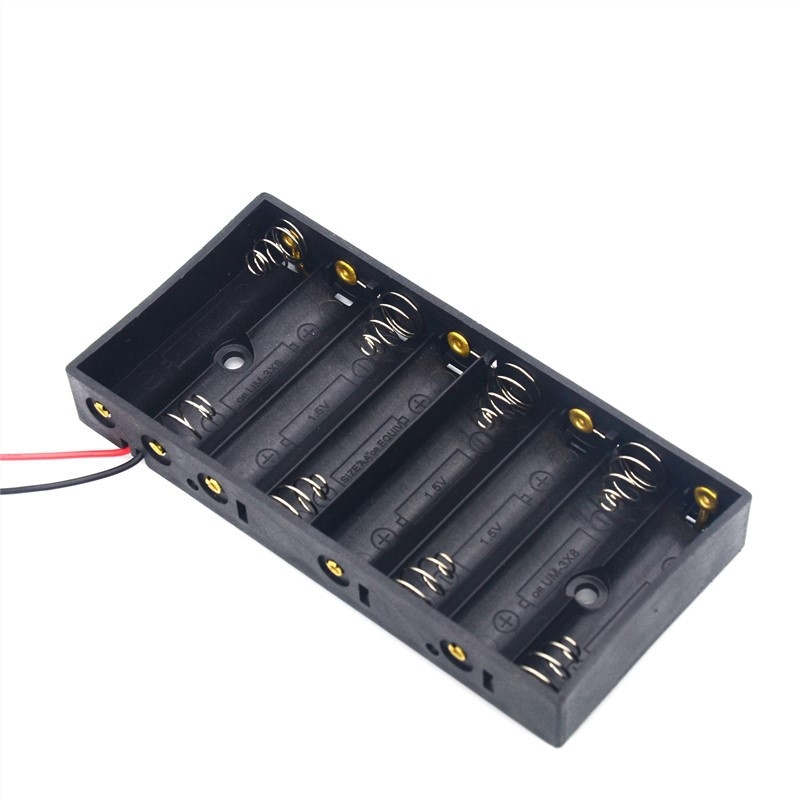 Кутия за батерии No. 5, 8 клетки, странично разположена, 12V серия, твърд корпус