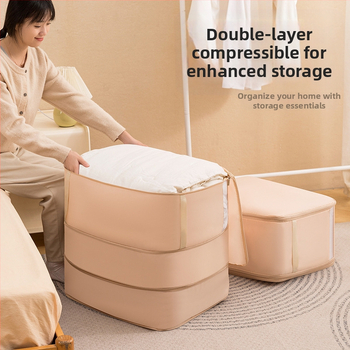 Κυβική τσάντα αποθήκευσης παπλωμάτων από Twill ύφασμα, μεγάλη χωρητικότητα, πολλαπλών χρήσεων για υπνοδωμάτιο και σαλόνι