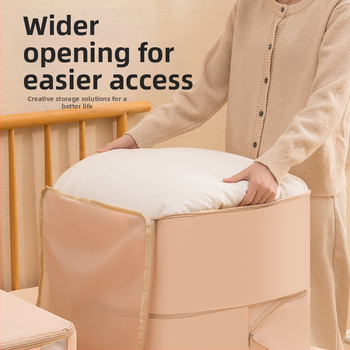 Κυβική τσάντα αποθήκευσης παπλωμάτων από Twill ύφασμα, μεγάλη χωρητικότητα, πολλαπλών χρήσεων για υπνοδωμάτιο και σαλόνι