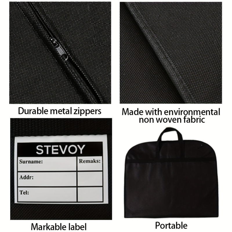 kostiumų laikymo maišas iš neausto audinio, dulkių ir drėgmės atsparus, su rankena, drabužiams, modernus paprastas stilius