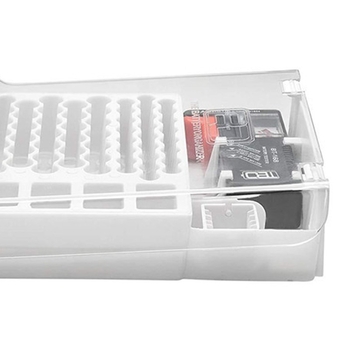 Кутия за съхранение на батерии с тестер за батерии и тестер за капацитет