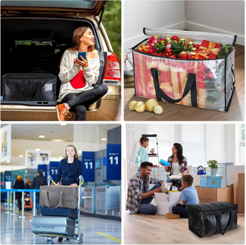 Κυβοειδής PP σακούλα αποθήκευσης ρούχων, παχύτερη κατασκευή, μεγάλης χωρητικότητας για παπλώματα και ρούχα, ανθεκτική στη σκόνη σακούλα συσκευασίας