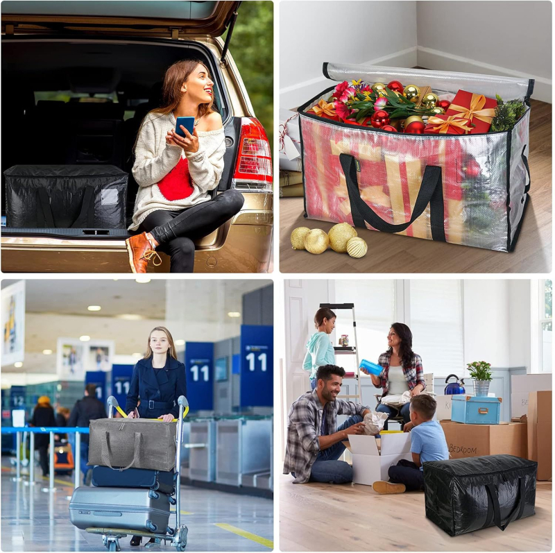 кубична PP торба за съхранение на дрехи, удебелена конструкция, голям капацитет за завивки и облекло, прахозащитна пакетна чанта