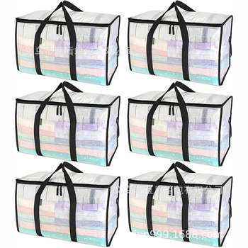 Költöztető táska, kocka alakú, kötött PE-filmből, többfunkciós tároló utazáshoz