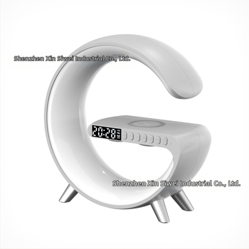 Bluetooth garsiakalbis, išmanioji lempa, žadintuvo laikrodis su pabudimo šviesa, belaidis įkroviklis - 4W LED