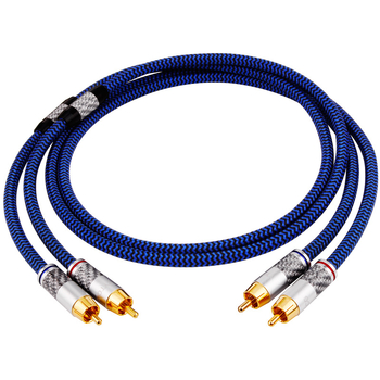 YYTCG 6N μονοκρυσταλλικός χαλκός RCA καλώδιο σήματος, 2-σε-2 HiFi ήχου σύνδεση