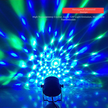 Автомобилна USB магическа топка светлина – гласово управление, LED светодиоди, USB 5V захранване, IP20, интериор на автомобил