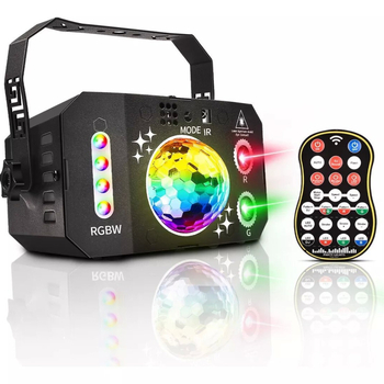 Мини лазерна светлина със завъртане и цветни LED, 7-очна магическа топка, IP20, 5V, за вътрешно ползване