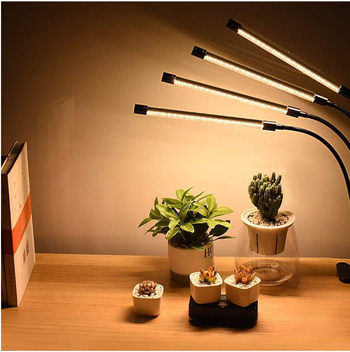 LED φως πλήρους φάσματος για εσωτερικά φυτά, κυκλικό φως κλιπ για φυτά, 40 LED, είσοδος 5V, 10W, IP65, έλεγχος με κουμπί