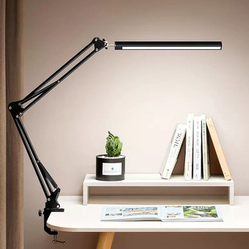 Λάμπα με μακρύ βραχίονα για γραφείο και μανικιούρ, μεταλλικό σώμα, αναδιπλούμενη και ευέλικτη ρύθμιση, νυχτερινό/εκπαιδευτικό φως, CE πιστοποίηση
