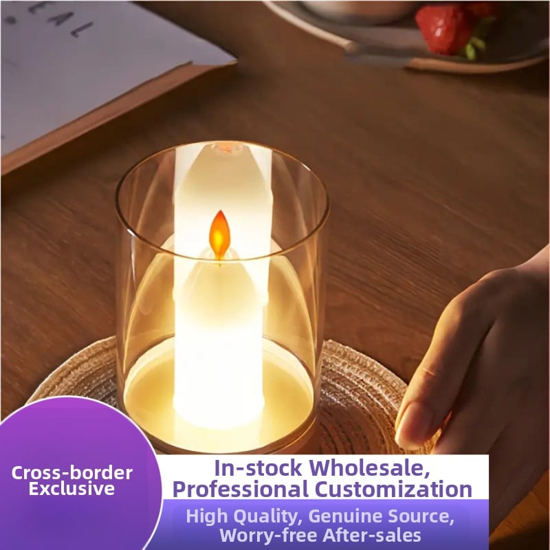 Настолна лампа RH05 LED със стъклен абажур, USB захранване и индуктивен превключвател