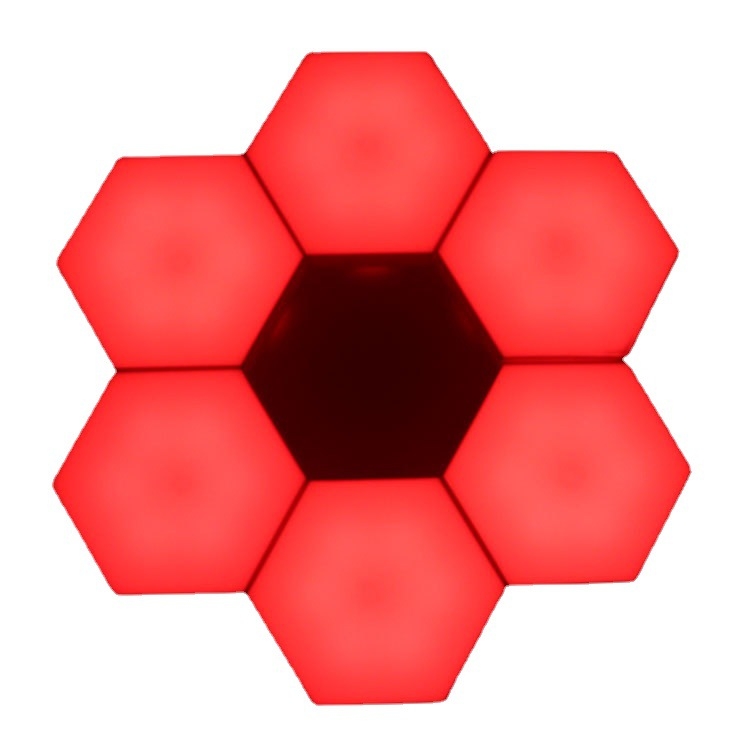 Fali lámpa méhsejt alakú LED színváltó dizájnnal, folyosóra (12V, műanyag árnyékoló, 1 foglalat, 1000 óra élettartam)