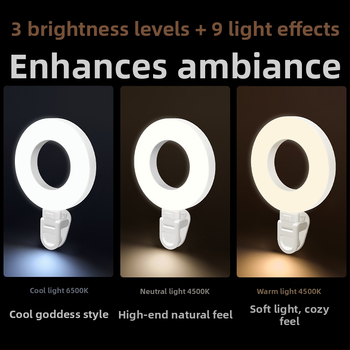 Xj57 LED δαχτυλίδι φως για κινητά και φορητούς υπολογιστές – φορητό φωτιστικό φωτογράφισης, χειρολαβή, 5V1A, κάτω από 10W