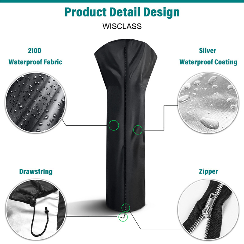 Kültéri fűtő lámpa porvédő - poliészter, független márka, modern minimalista stílus, testreszabható feldolgozás