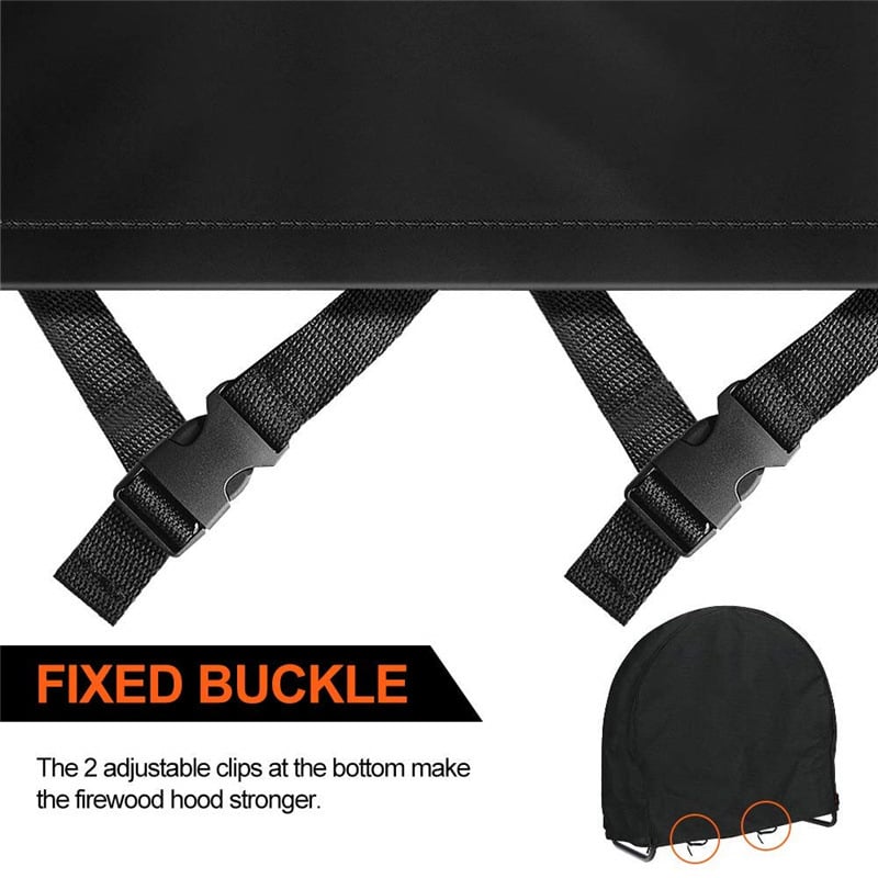 Kültéri tűzifa védőponyva — poliészter anyag, 90% szöveti tartalom, HT márka, vízálló, modern minimalista stílus