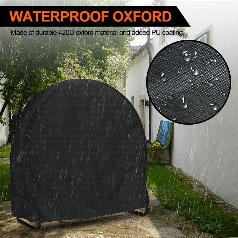 Kültéri tűzifa védőponyva — poliészter anyag, 90% szöveti tartalom, HT márka, vízálló, modern minimalista stílus