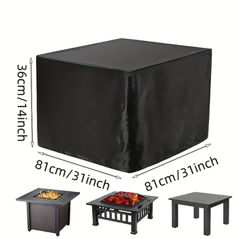 Τετράγωνο Κάλυμμα Πυροστιάς, 210D Oxford Ύφασμα, Προστασία Πυροστιάς, Υπαίθρια Χρήση Κήπου