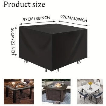 Τετράγωνο Κάλυμμα Πυροστιάς, 210D Oxford Ύφασμα, Προστασία Πυροστιάς, Υπαίθρια Χρήση Κήπου