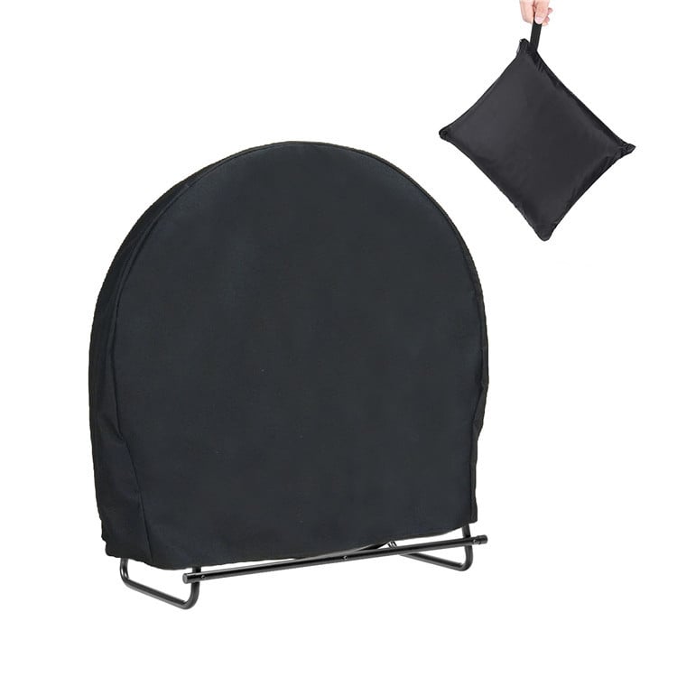 MYDAYS 600D vízálló tűzifa védőfedél, kör alakú tűzifa kosárhoz – nehéz esővédő takaró