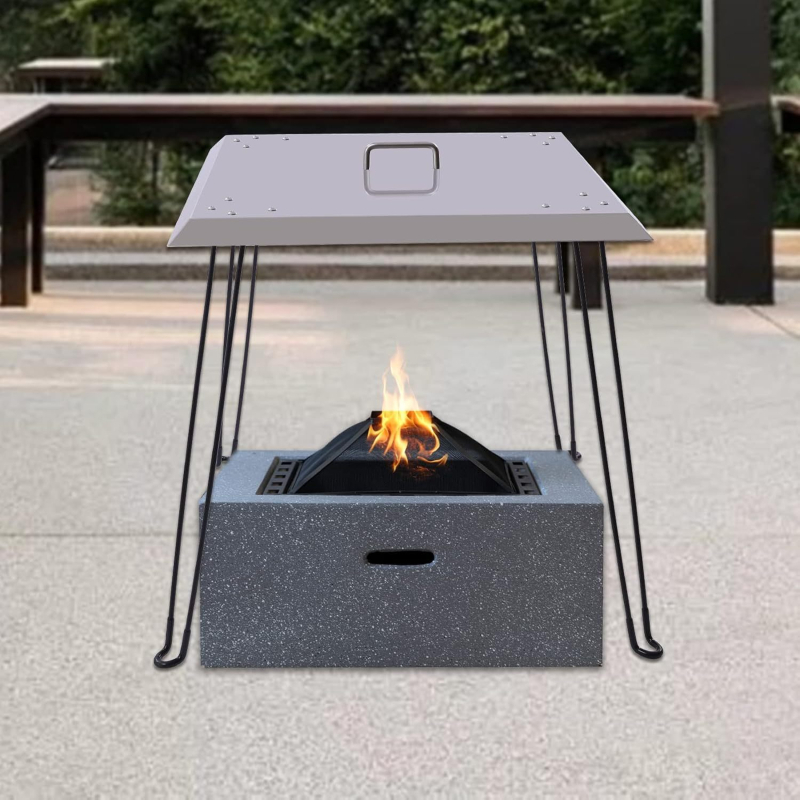 YOCY Lauko anglių kepsninė – arbatos ruošimo stalas ir vidaus šildymas kieme