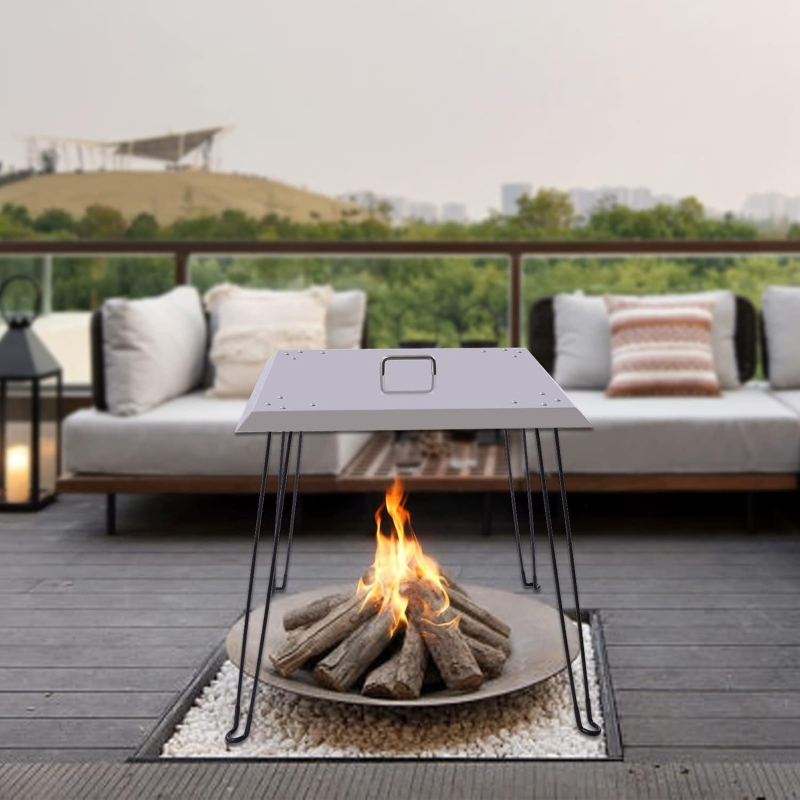 YOCY Lauko anglių kepsninė – arbatos ruošimo stalas ir vidaus šildymas kieme