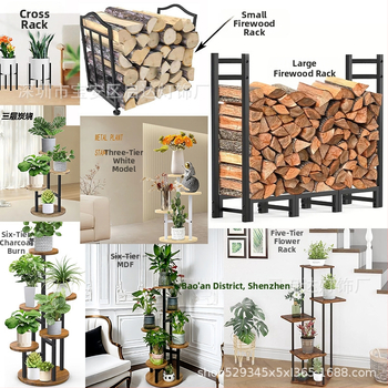 Tryjų aukštų medinis augalų stovas (Medžiaga: Mediena; Importuotas: Ne; Prekės ženklas: Kitas; Dovana: Ne)