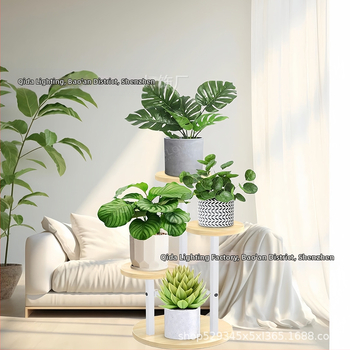 Tryjų aukštų medinis augalų stovas (Medžiaga: Mediena; Importuotas: Ne; Prekės ženklas: Kitas; Dovana: Ne)