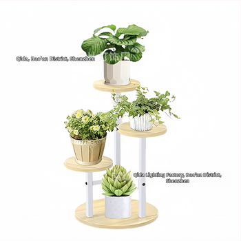 Tryjų aukštų medinis augalų stovas (Medžiaga: Mediena; Importuotas: Ne; Prekės ženklas: Kitas; Dovana: Ne)