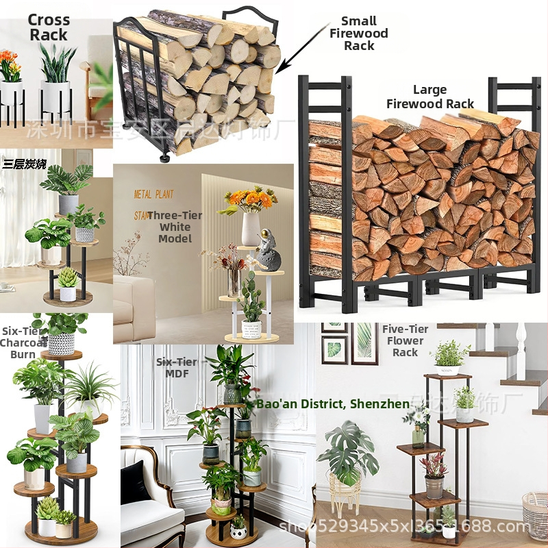Триетажна дървена поставка за растения | Стелаж за цветя за градина и хол | Материал: дърво; Внос: Не; Марка: Друг; Подарък: Не