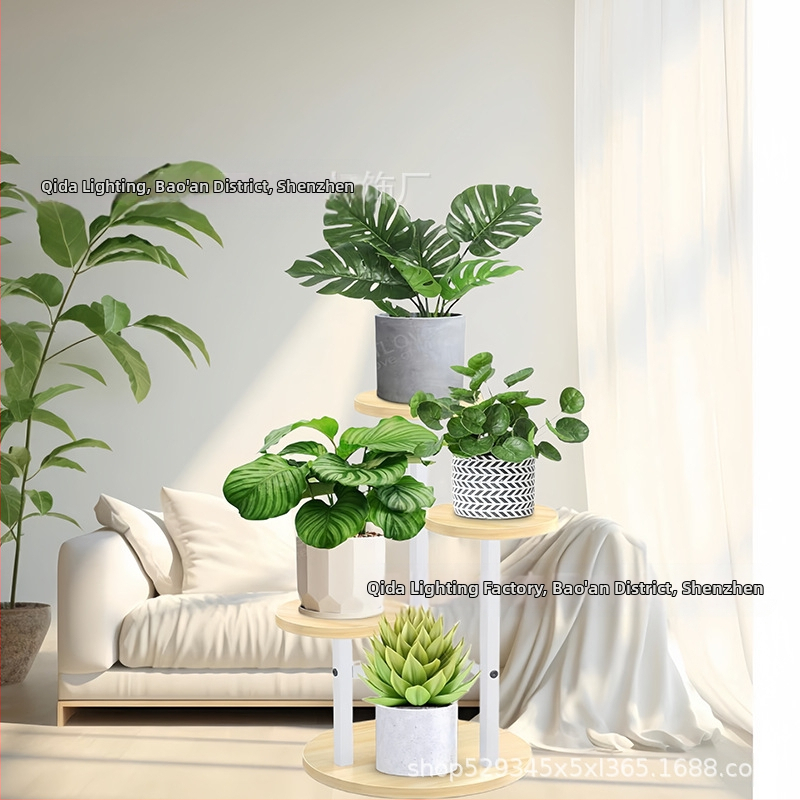 Триетажна дървена поставка за растения | Стелаж за цветя за градина и хол | Материал: дърво; Внос: Не; Марка: Друг; Подарък: Не