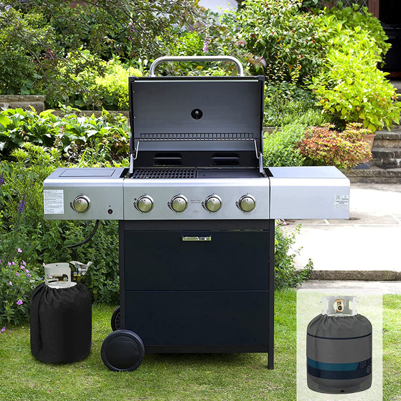 Ārējais gāzes balona segs, 210D Oxford audums, ūdensizturīgs, putekļu un UV aizsardzība, paplašināms atvērums, logotipa apdruka iespējama