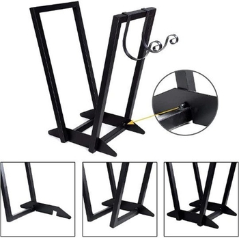 Σιδερένιο ράφι καυσόξυλων με γάντζους, φορητή αποθήκευση ξύλων, ένα επίπεδο, επιδαπέδια εγκατάσταση