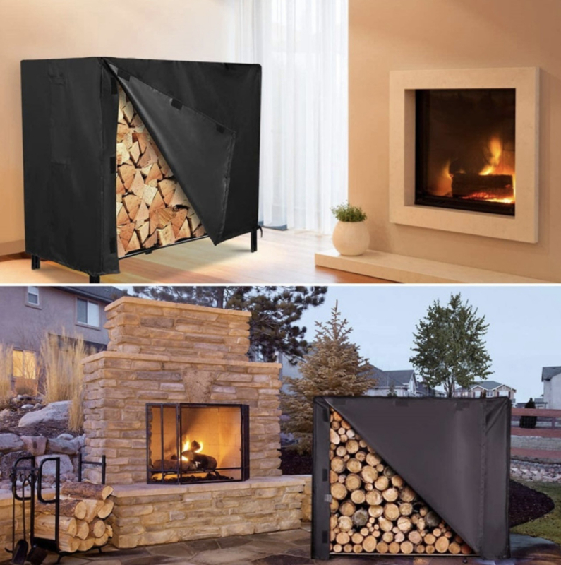 Haotian tüzelőfa fedél, 600D Oxford anyag PVC-vel, por- és vízálló