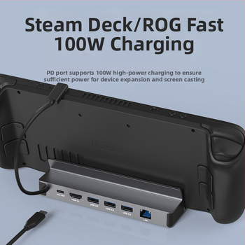 Lan Shuo DS601 Type-C dockingová stanica pre ROG/Steam Deck – 5Gbps, bez vonkajšieho napájania