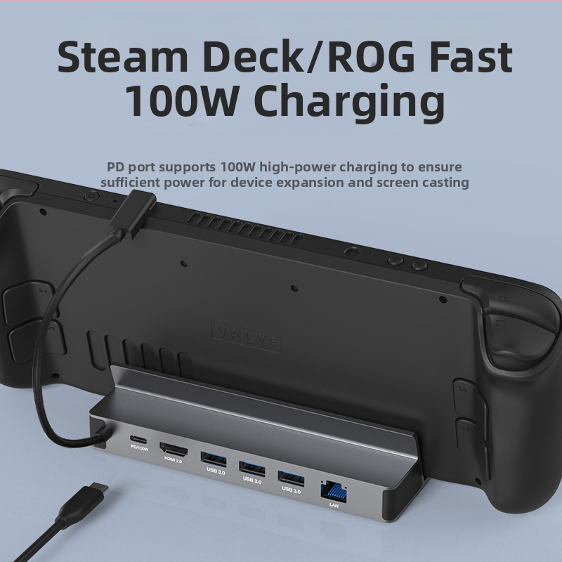Lan Shuo DS601 Type-C dockingová stanica pre ROG/Steam Deck – 5Gbps, bez vonkajšieho napájania
