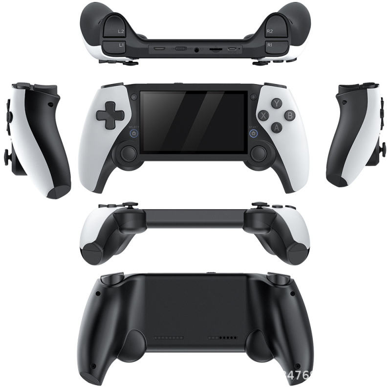 Портативна ръчна игрова конзола с HDMI изход за телевизор, двойни безжични контролери, 64GB, съвместима с PS1 игри, с отворен код