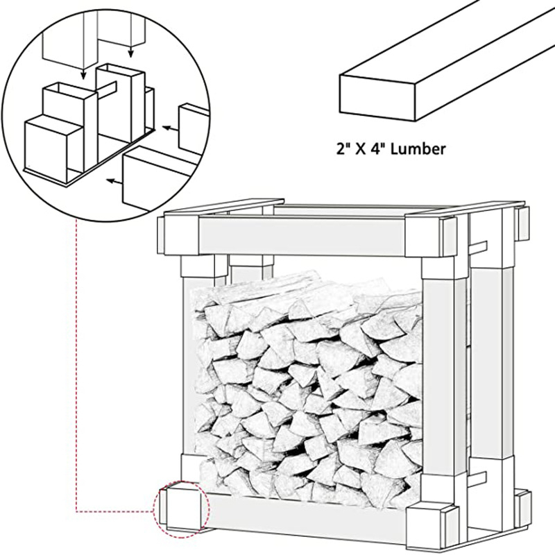 Стелаж за дърва за камина от ковано желязо — регулируем, телескопичен, подов монтаж, 1 ниво