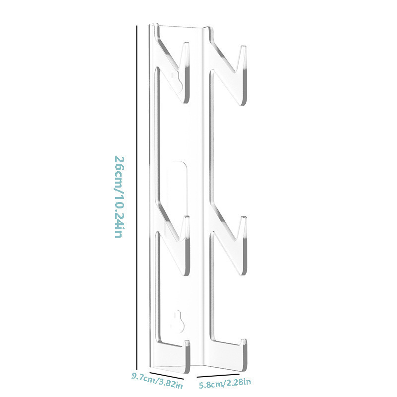 Стенно монтиран прозрачен дисплей за контролери PS4/PS5; пластмасов, 3-етапен, винтов монтаж, мултифункционален