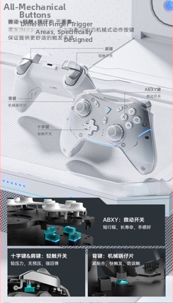 Ασύρματο Bluetooth USB χειριστήριο παιχνιδιών – συμβατό με PC, τηλεόραση και Nintendo Switch